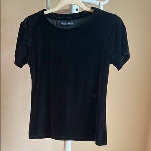 Classic Black Velvet Women's Top